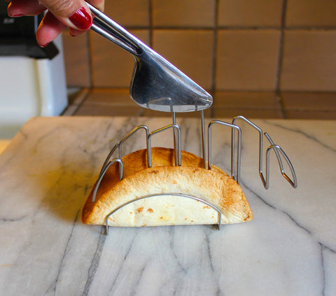 Mi Taco Stand: diseño serpentino que expone más tortilla