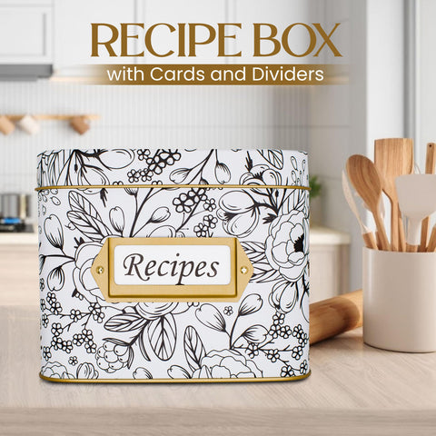 Mia + Esme: tarjetas de recetas dobles 4x6 para archivo claro.