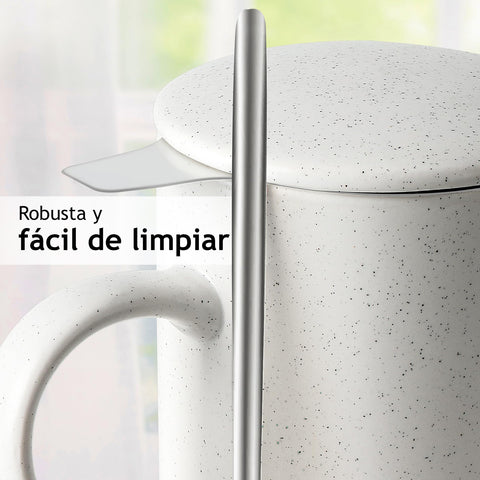 MIAMIO: infusor de acero inoxidable para mayor durabilidad y limpieza.