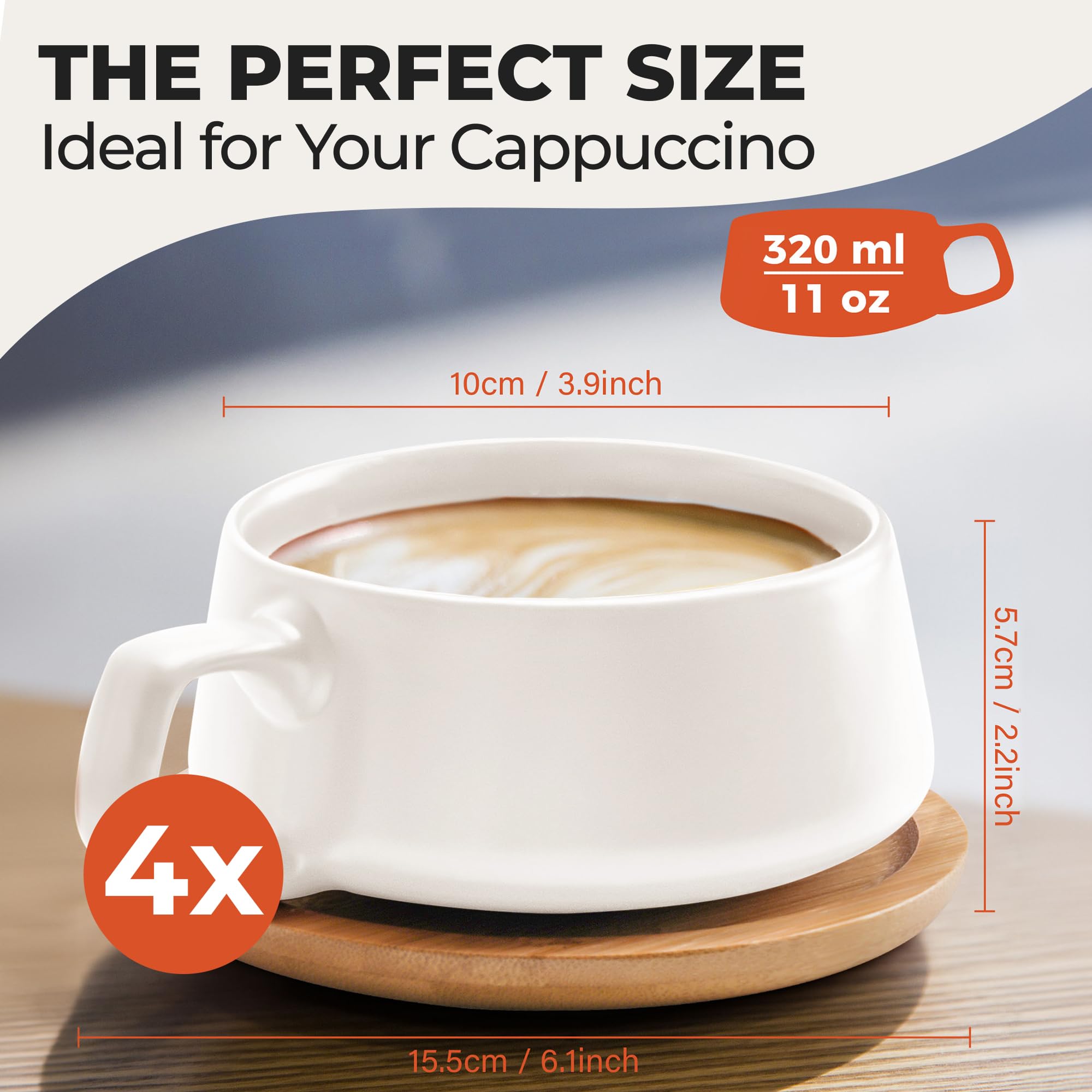 MIAMIO juego de tazas lujo, ideal para amantes del café y té.