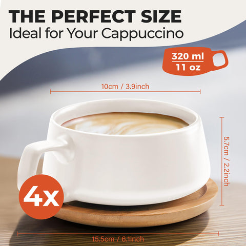 MIAMIO juego de tazas lujo, ideal para amantes del café y té.