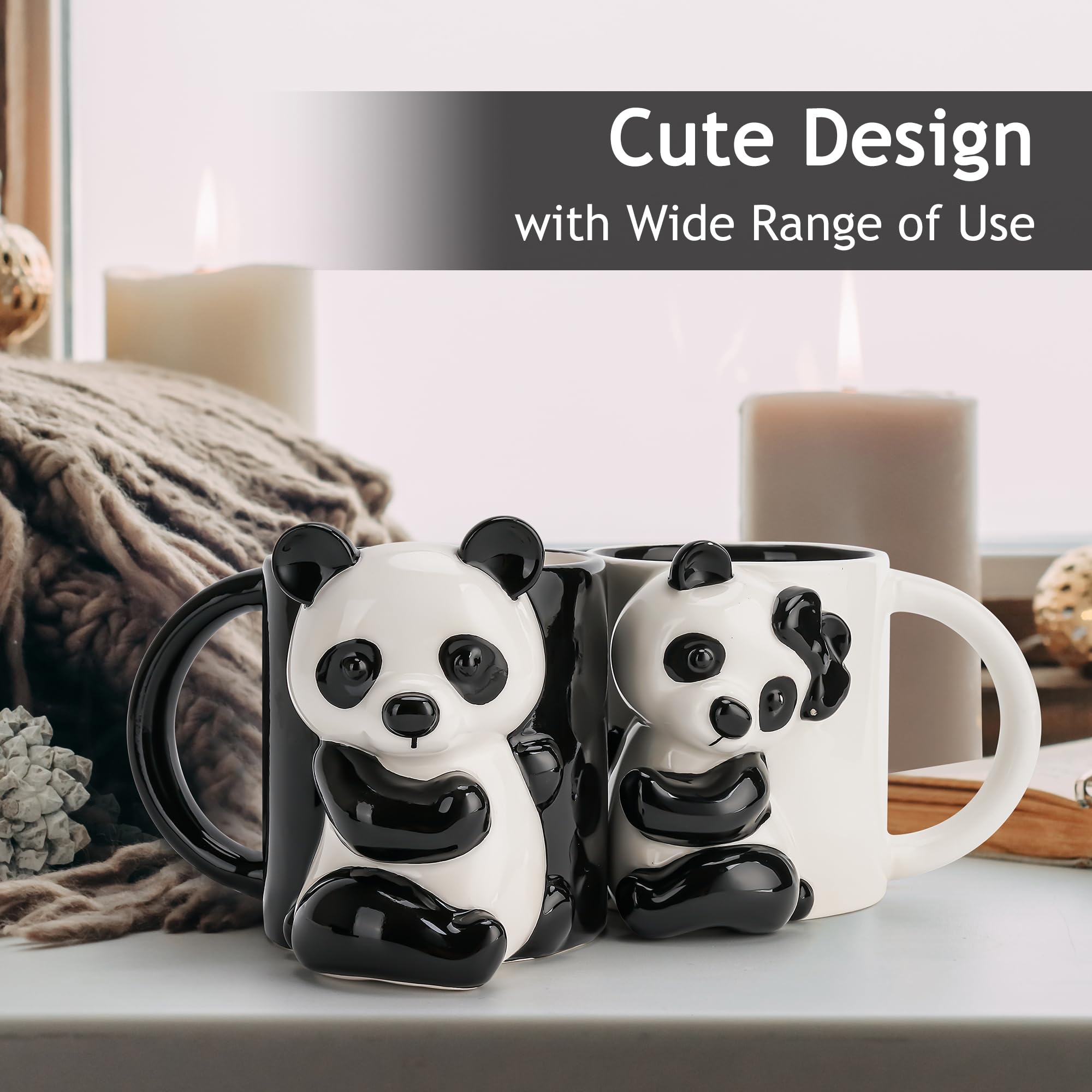 MIAMIO Panda Ceramic Cup regalo perfecto para cumpleaños o Navidad.