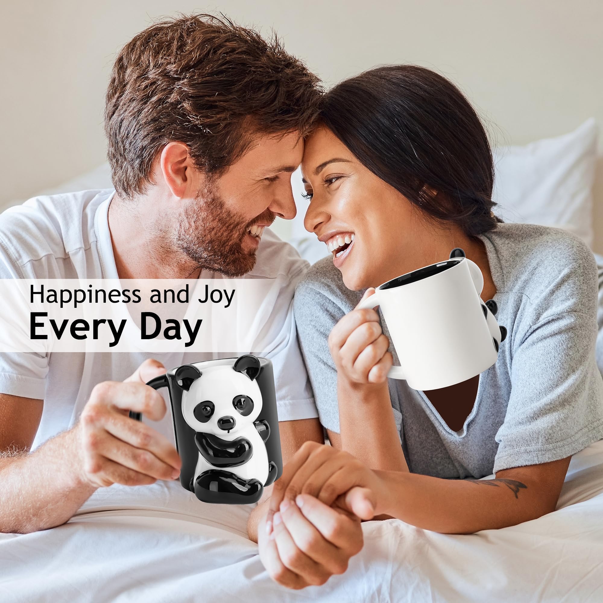 MIAMIO Panda Ceramic Cup uso versátil para bebidas variadas.
