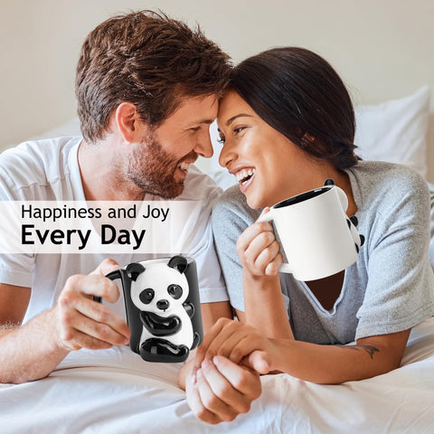MIAMIO Panda Ceramic Cup uso versátil para bebidas variadas.