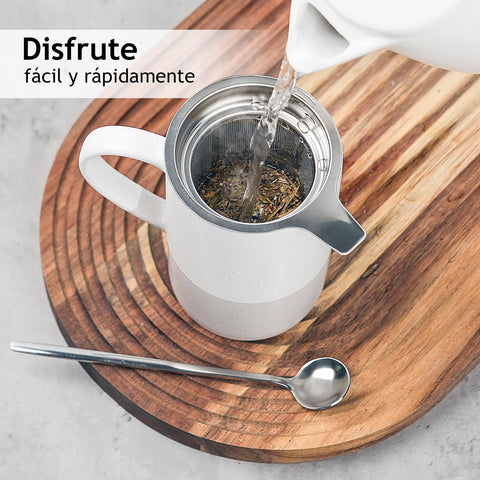 MIAMIO: tapa cerámica que conserva calor y aroma del té.
