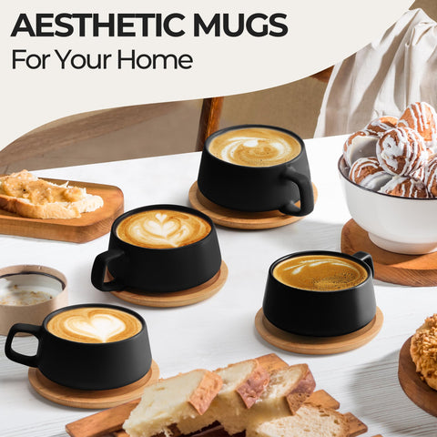 MIAMIO taza cerámica con diseño elegante para cappuccino