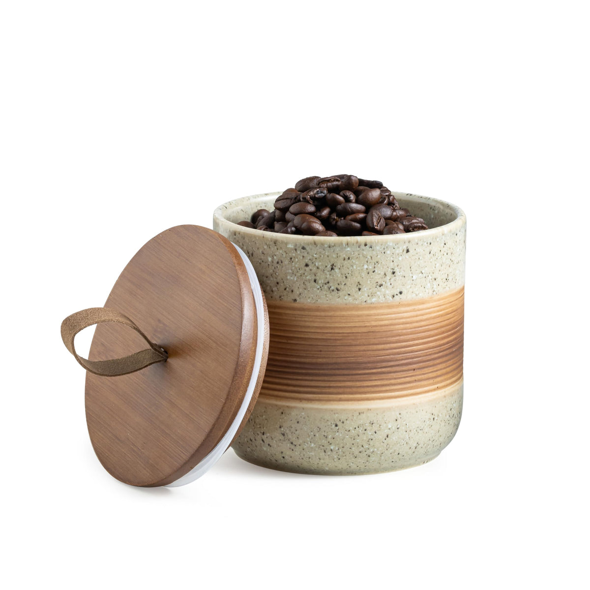 Frasco cerámico Miamolo con tapa hermética para conservar alimentos frescos.