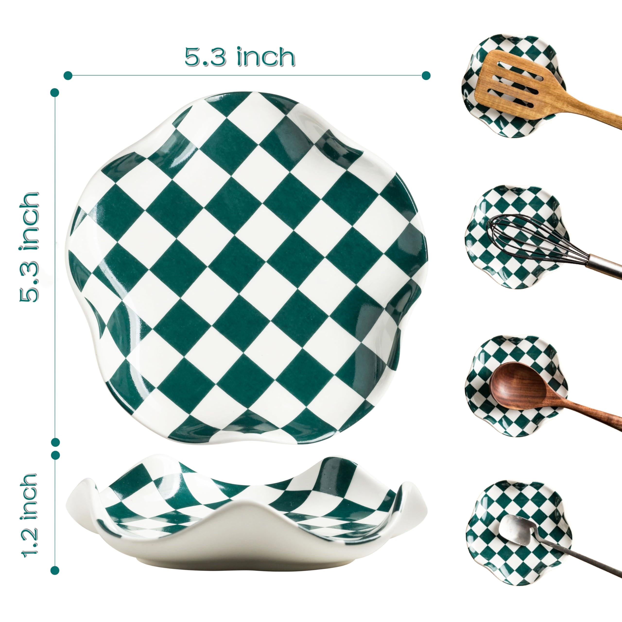 Reposacucharas Miamolo con diseño floral para estilo en cocina y barra