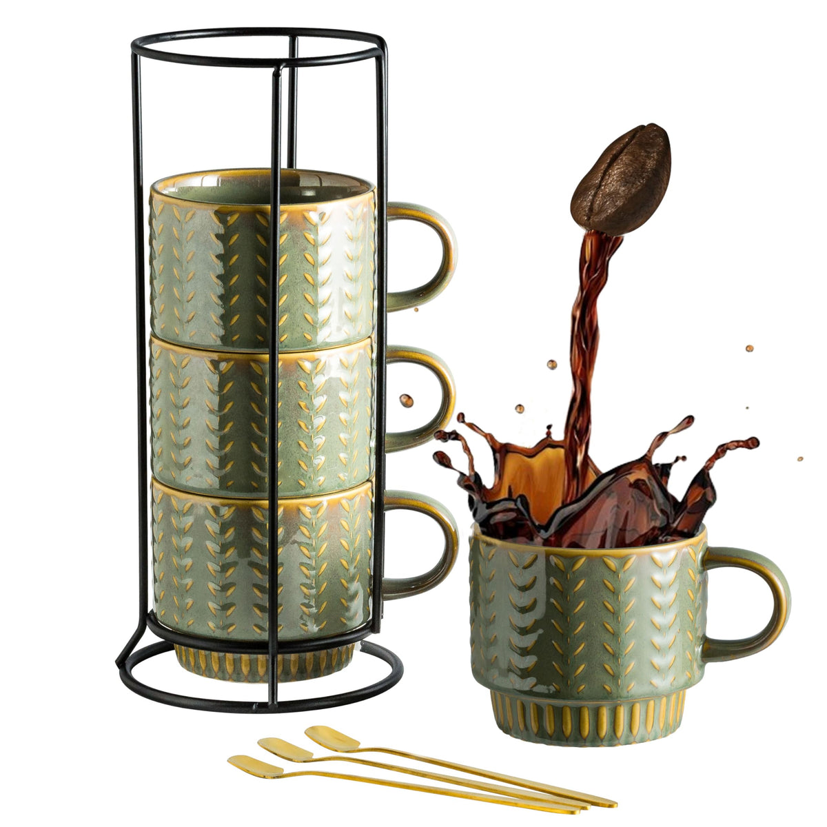 Set de tazas Miamolo con estante para ordenar la mesa
