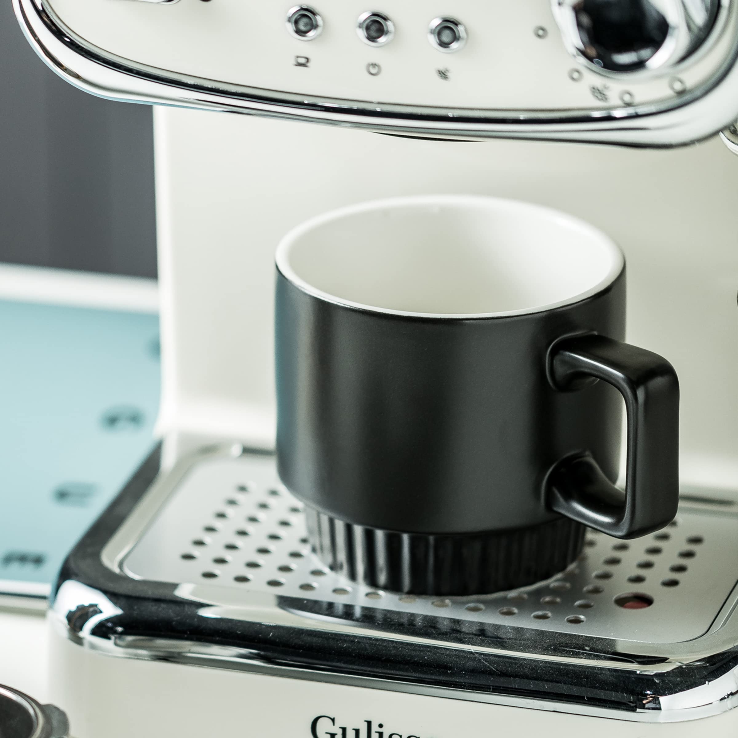 Tazas aptas para lavavajillas y microondas de Miamolo en acabado negro