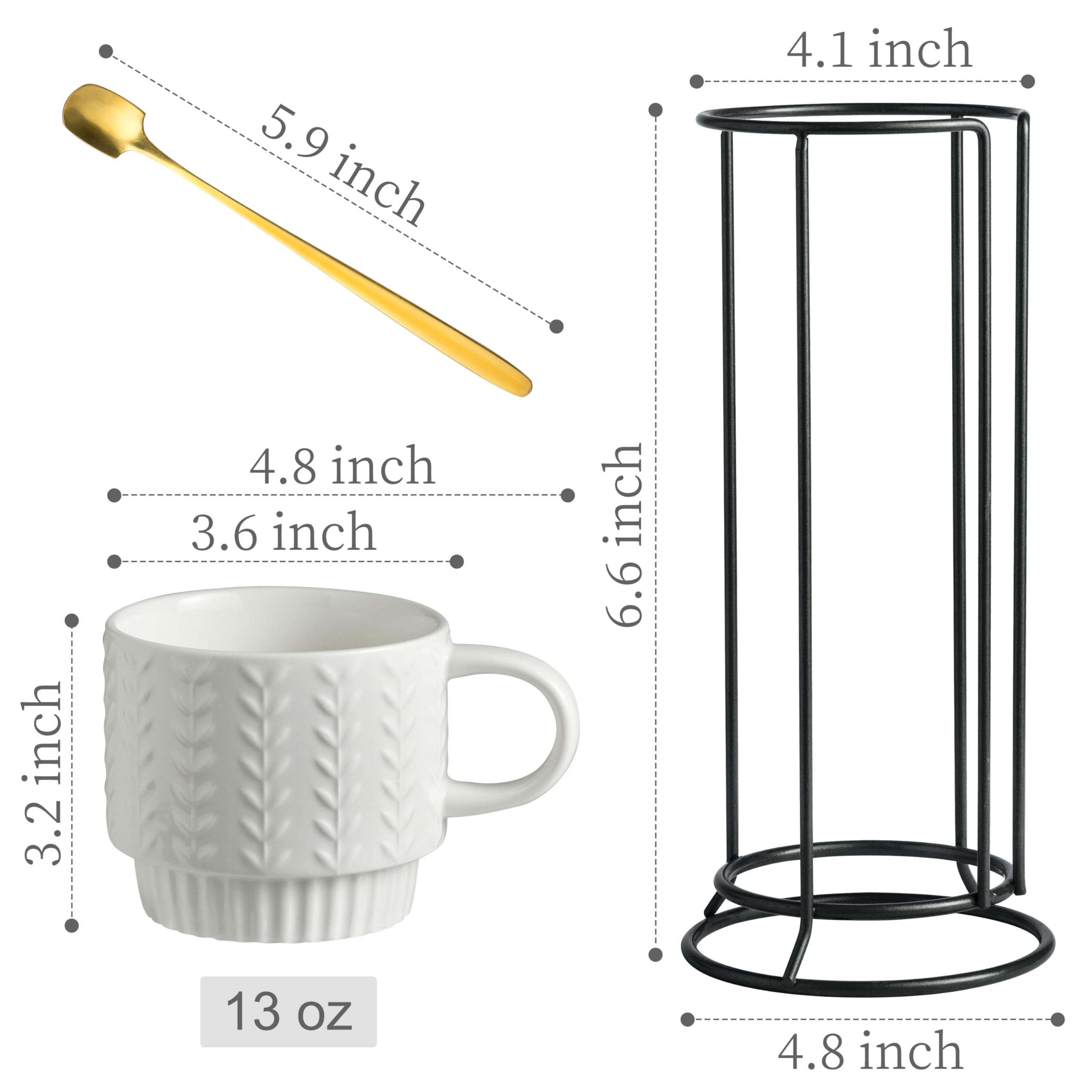 Tazas Miamolo con cucharas incluidas para mezclar bebidas fácilmente.