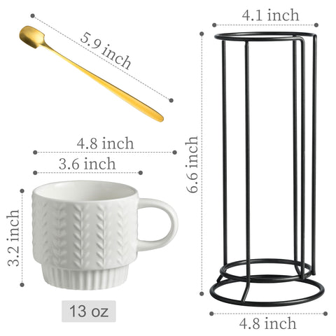 Tazas Miamolo con cucharas incluidas para mezclar bebidas fácilmente.