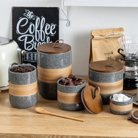 Uso diario para almacenar café, azúcar y té con estilo Miamolo.