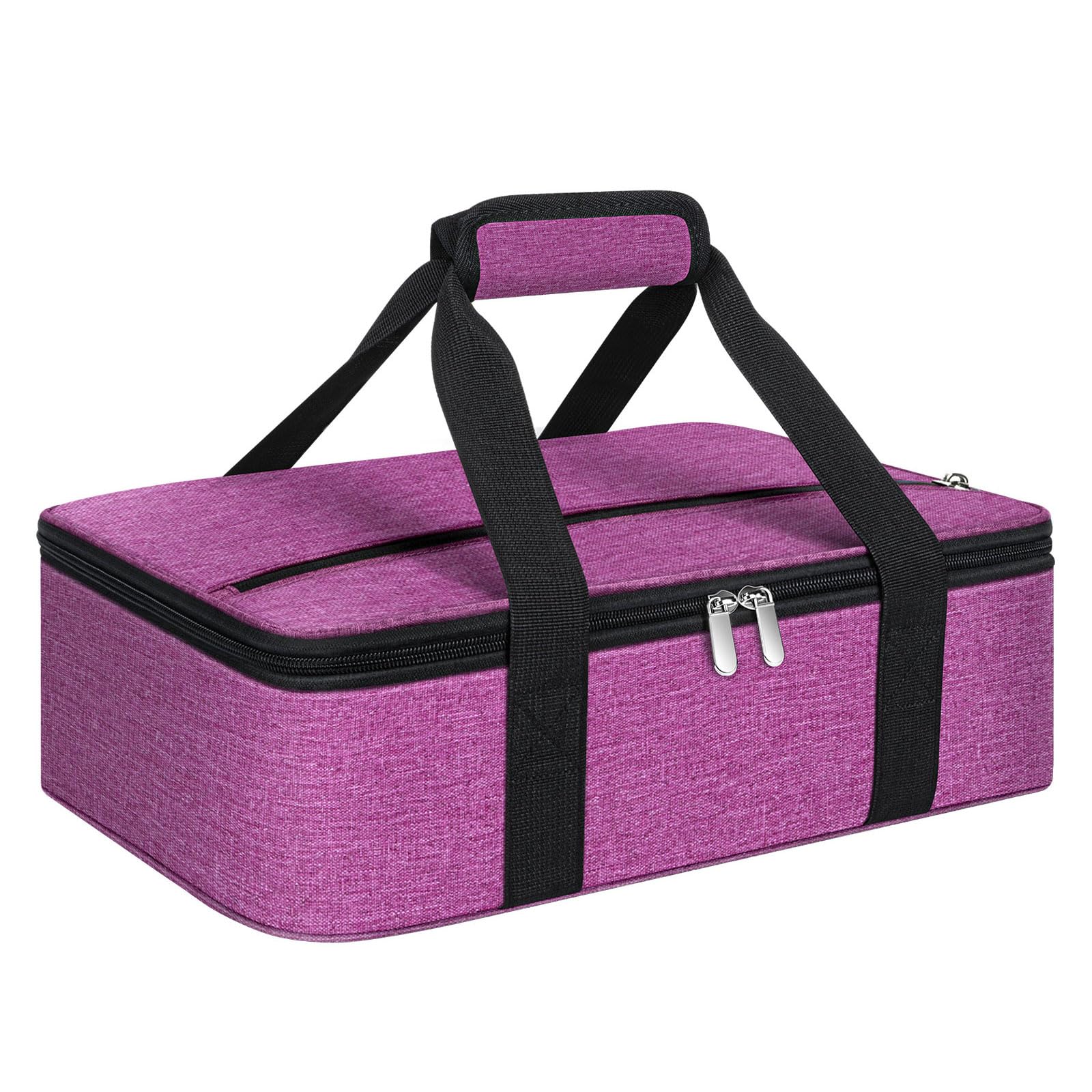 MIAOJIE bolsa cazuela aislada rosa frontal, ideal para transporte seguro de comidas