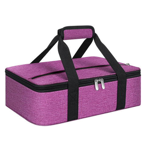 MIAOJIE bolsa cazuela aislada rosa frontal, ideal para transporte seguro de comidas