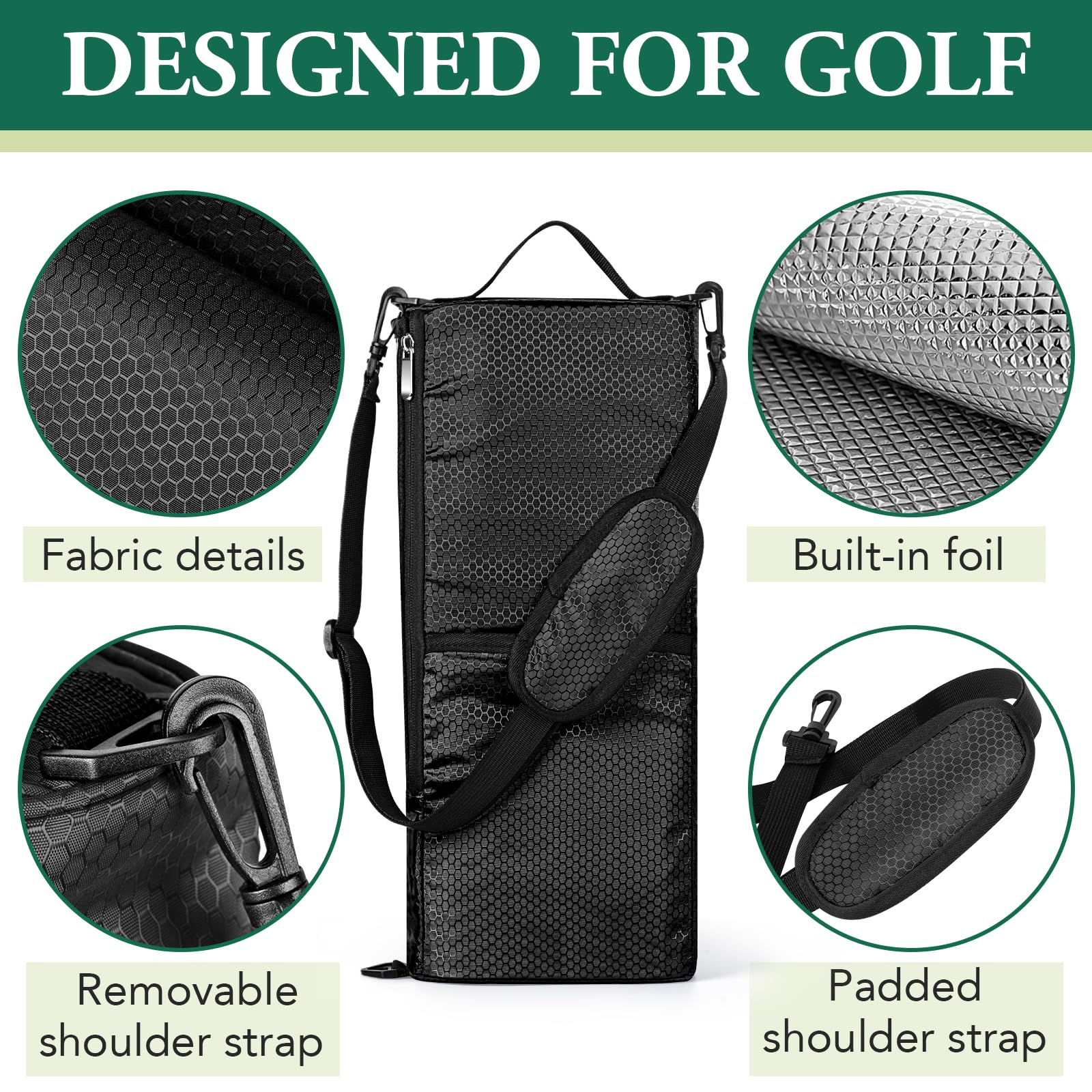MIAOJIE medidas compactas de la bolsa enfriadora para golf