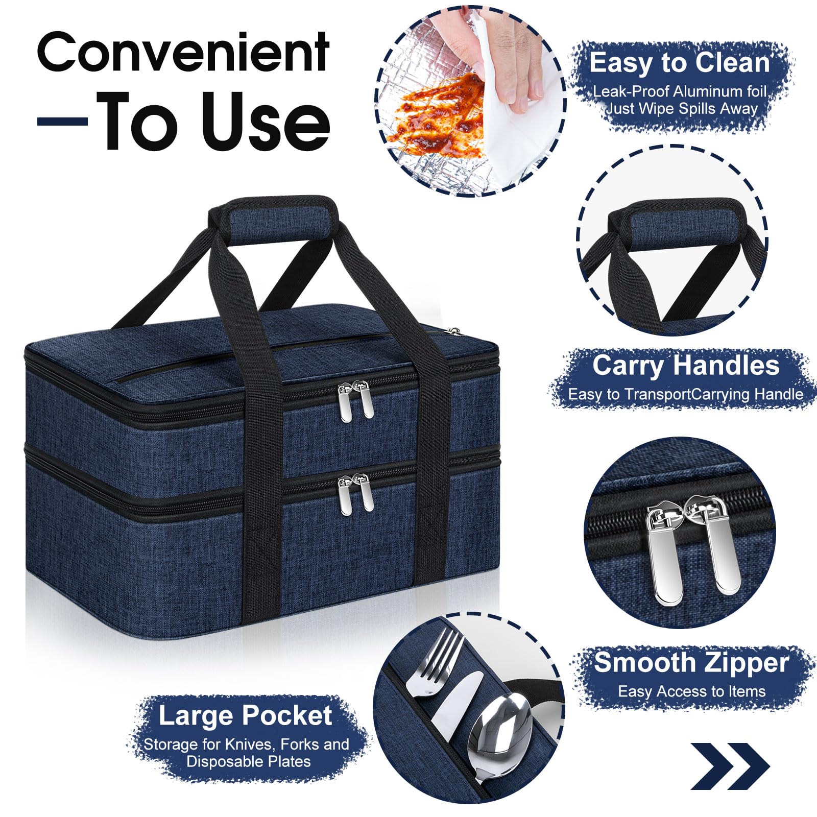 MIAOJIE bolsa lasagna 9x13, transportar lasaña caliente o fría con facilidad