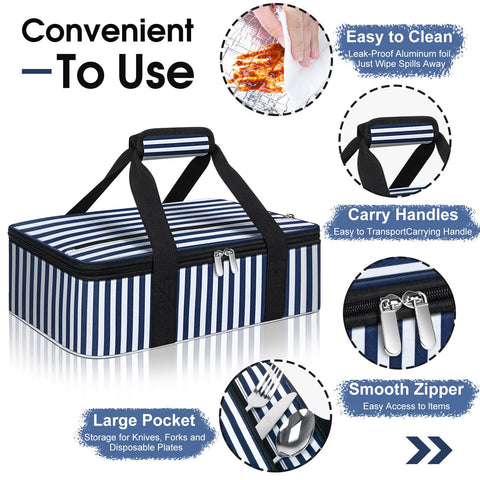 MIAOJIE bolsa portátil para almuerzo con asas, ideal para llevar comidas al trabajo