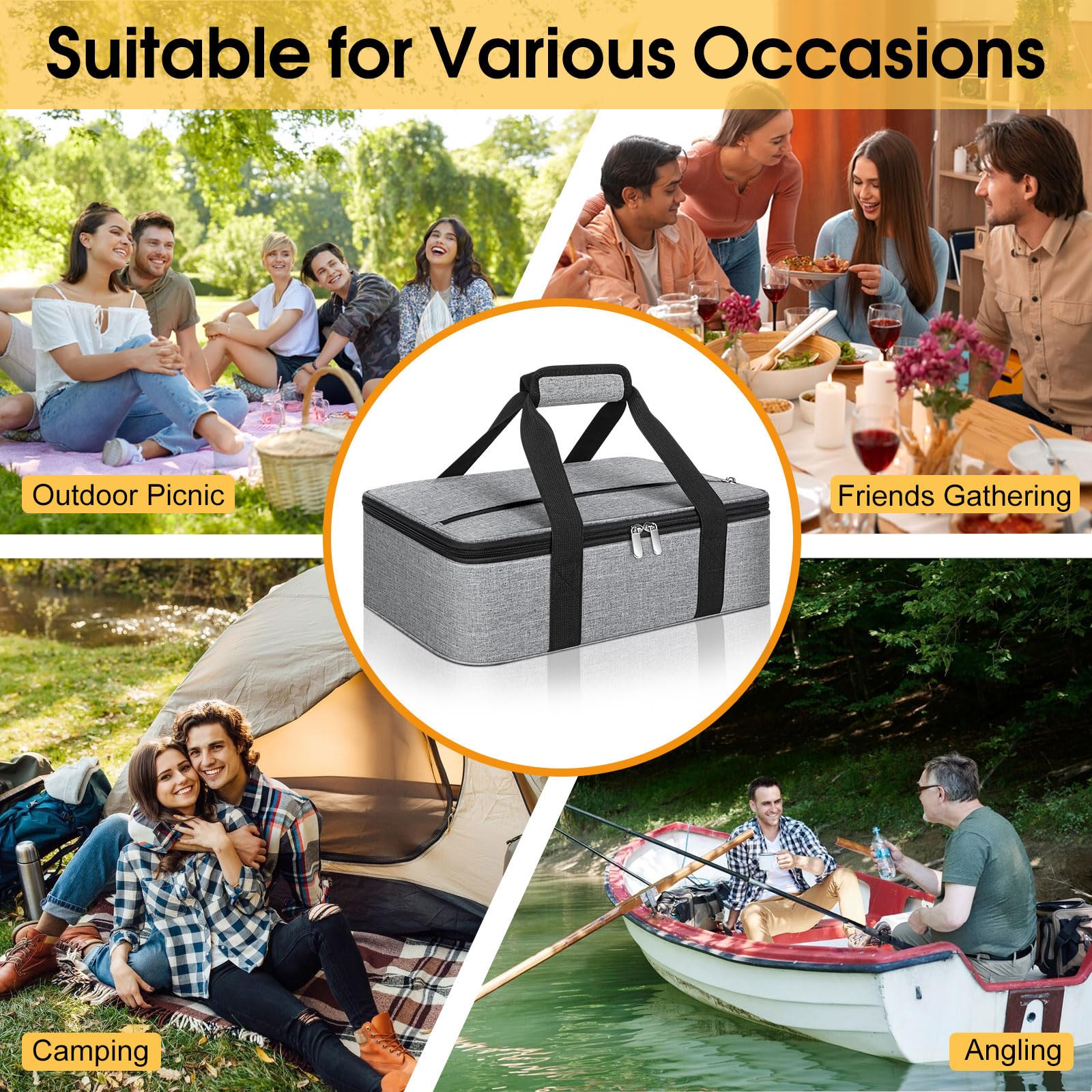 Uso al aire libre con la bolsa aislante MIAOJIE para picnic y eventos