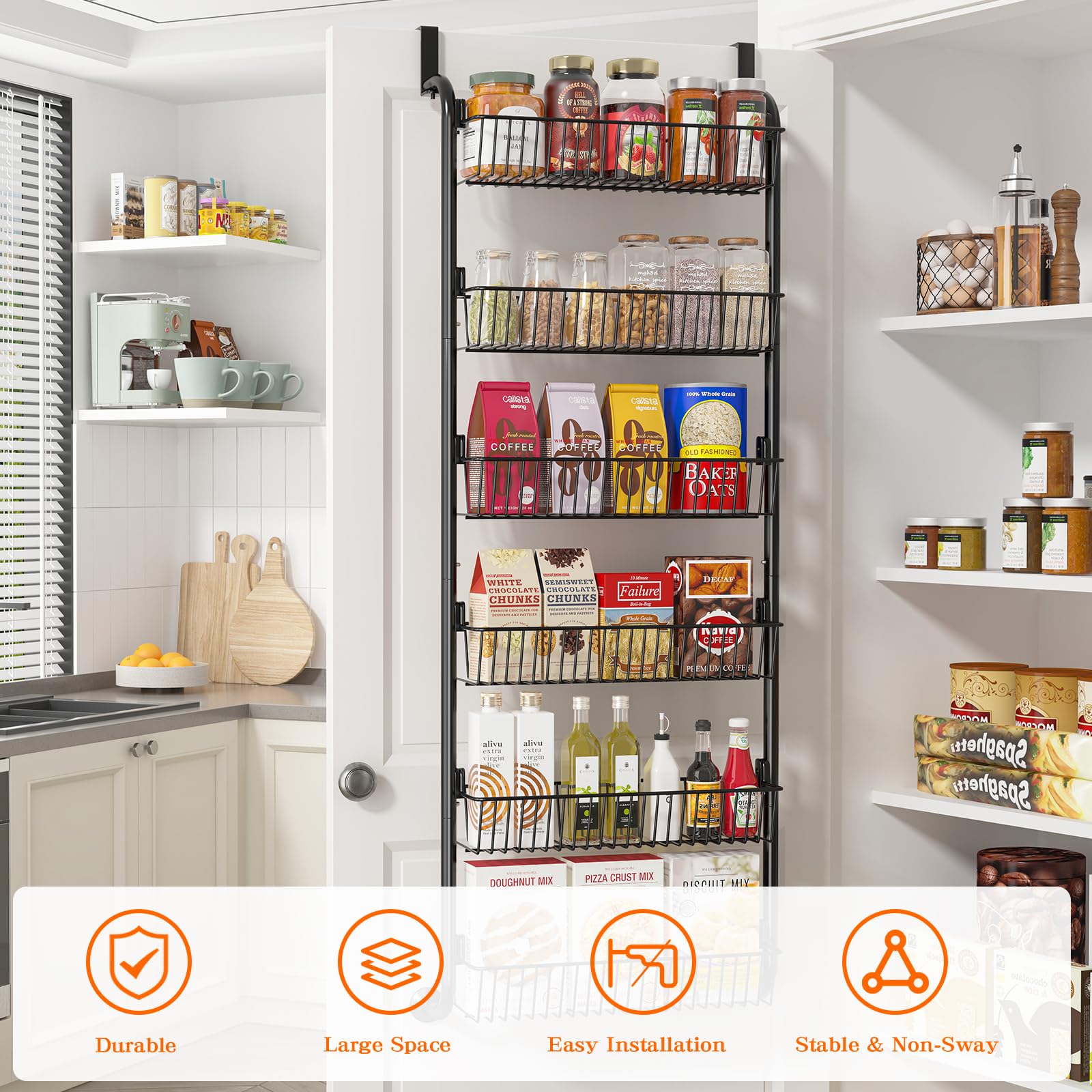 MIAOLI organizador colgante para cocina, maximiza el espacio vertical.