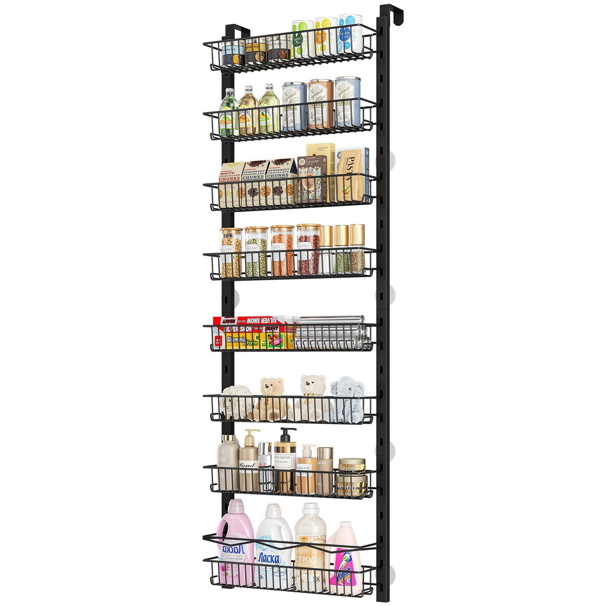 MIAOLI organizador-puerta-despensa-8-estantes para acceso rápido a especias