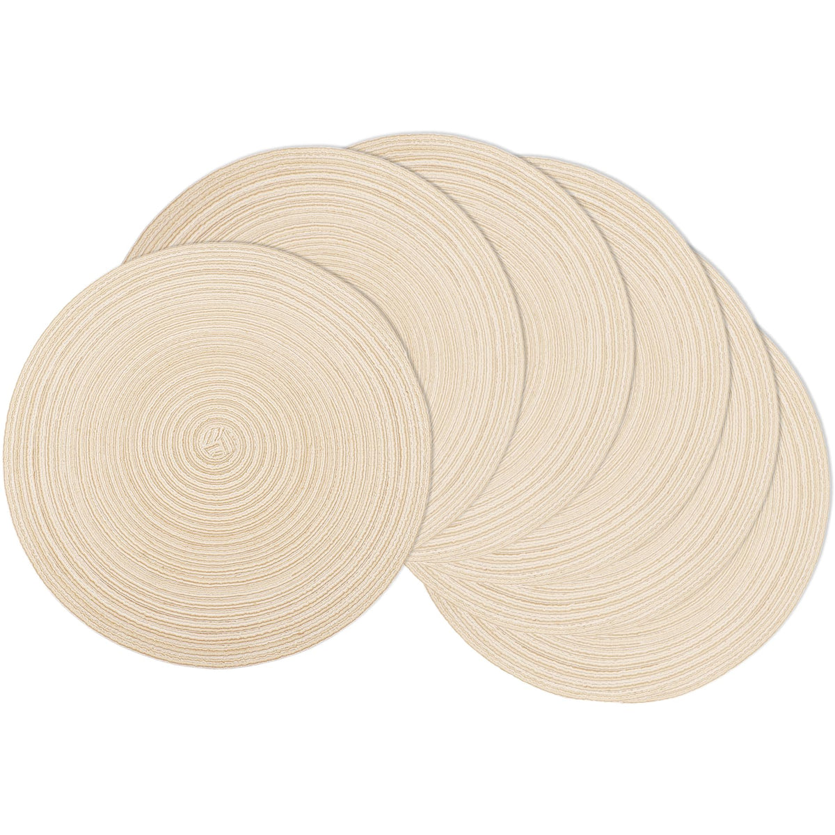 MIAOMIAO mantel redondo trenzado beige, protege la mesa y añade elegancia diaria