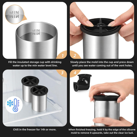 Miaowoof hielo cristalino para enfriar bebidas sin diluir rápido