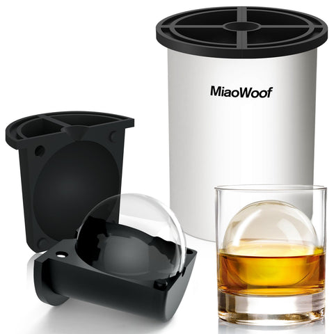 Miaowoof molde hielo claro de 2,5 pulgadas para cócteles