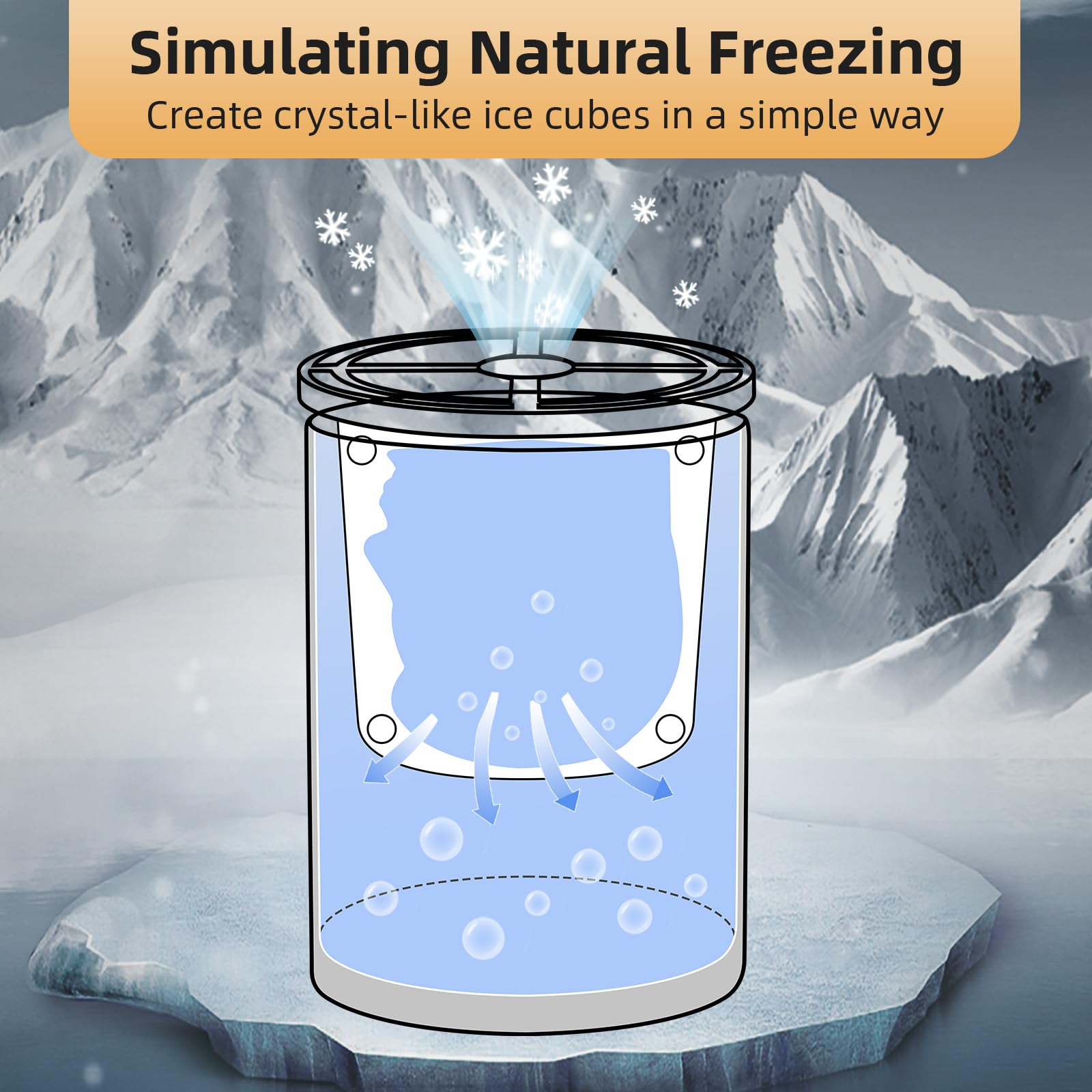 Miaowoof molde de hielo de silicona para desmoldar fácilmente