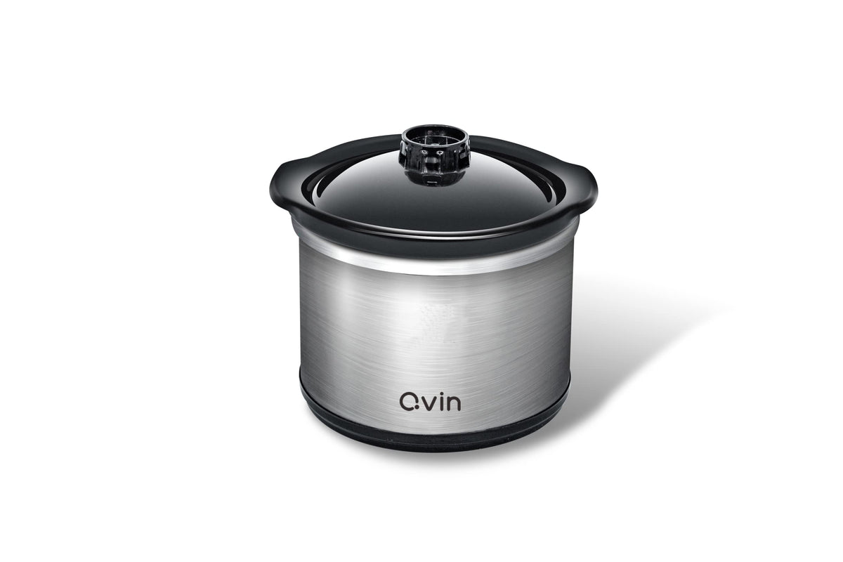 MIC Service olla lenta 0.65 qt, vista frontal, ideal para porciones personales.