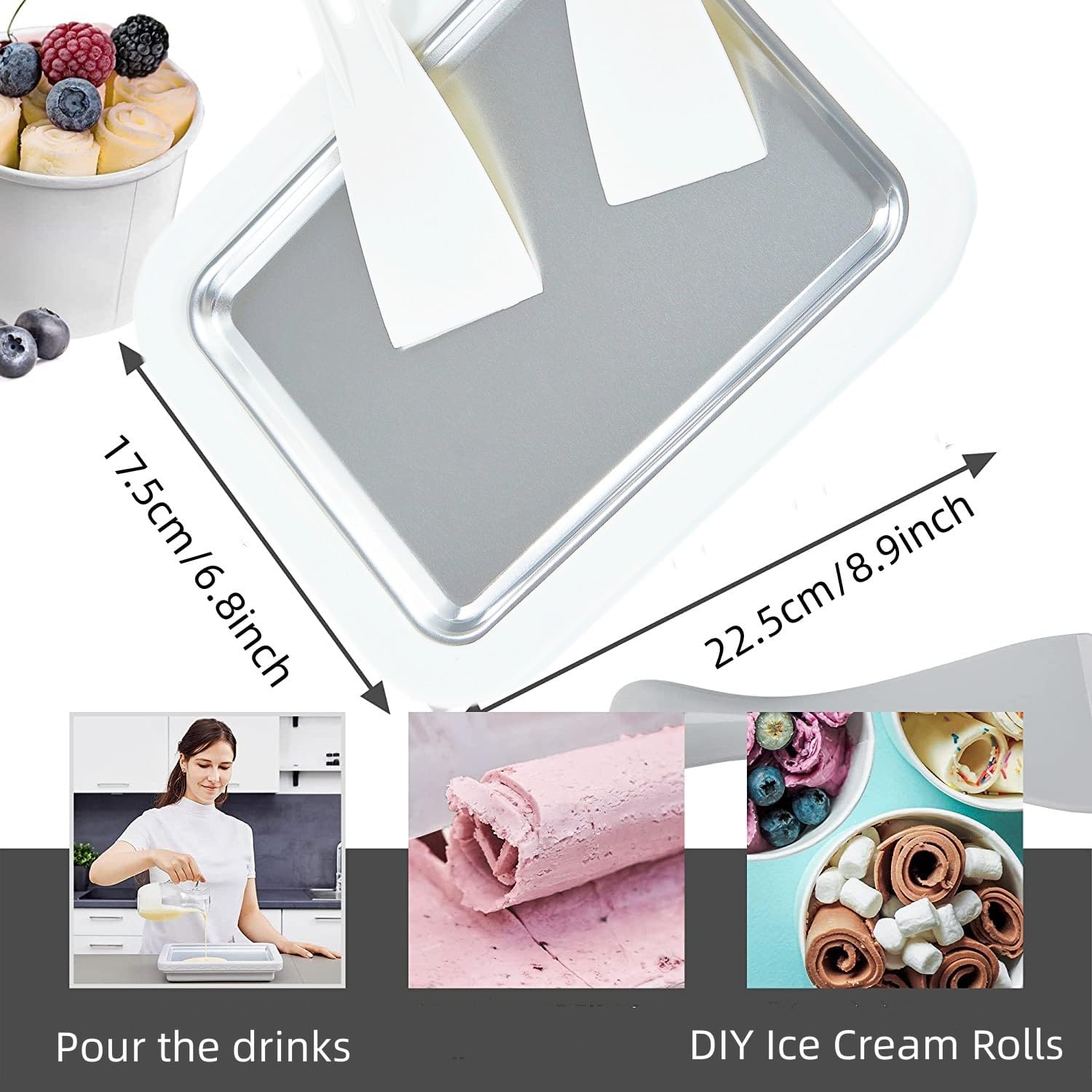 MICEAN placa fría para helados: enfriamiento rápido para resultados consistentes.