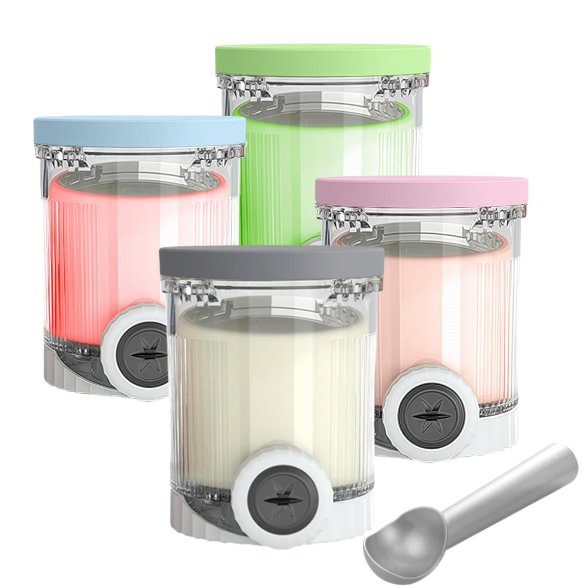 MICEAN recipientes Creami de 16 oz para helados caseros y almacenamiento