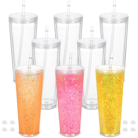 Micellwuu globo de nieve tumbler 24oz con tapa para llevar