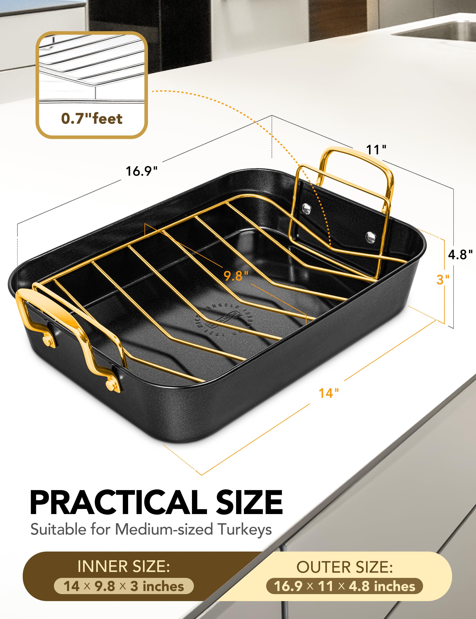 MICHELANGELO apta para horno hasta 600°F para resultados versátiles.