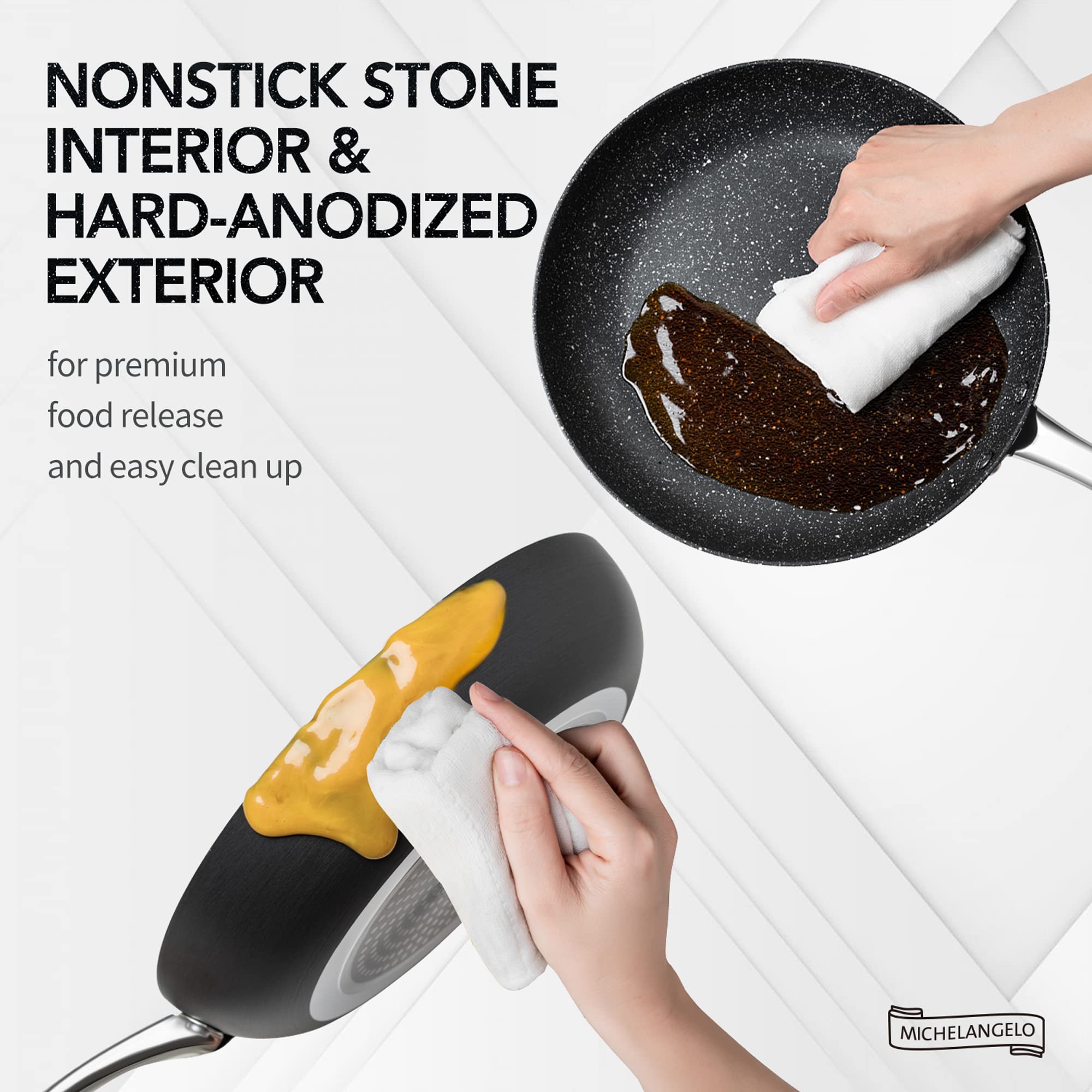 MICHELANGELO: cazo de 1 cuarto con tapa, ideal para salsas y guisos.