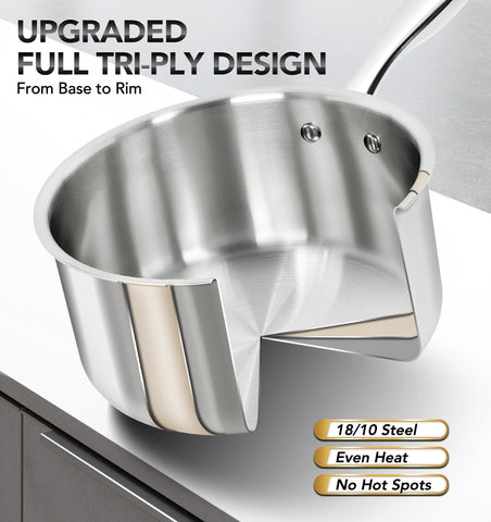 MICHELANGELO cazo-3qt-con-tapa-vista-lateral ideal para dorar ingredientes con control de calor.