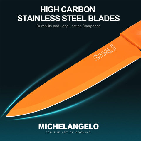MICHELANGELO Cuchillo Chef destaca por su filo preciso para cortes diarios