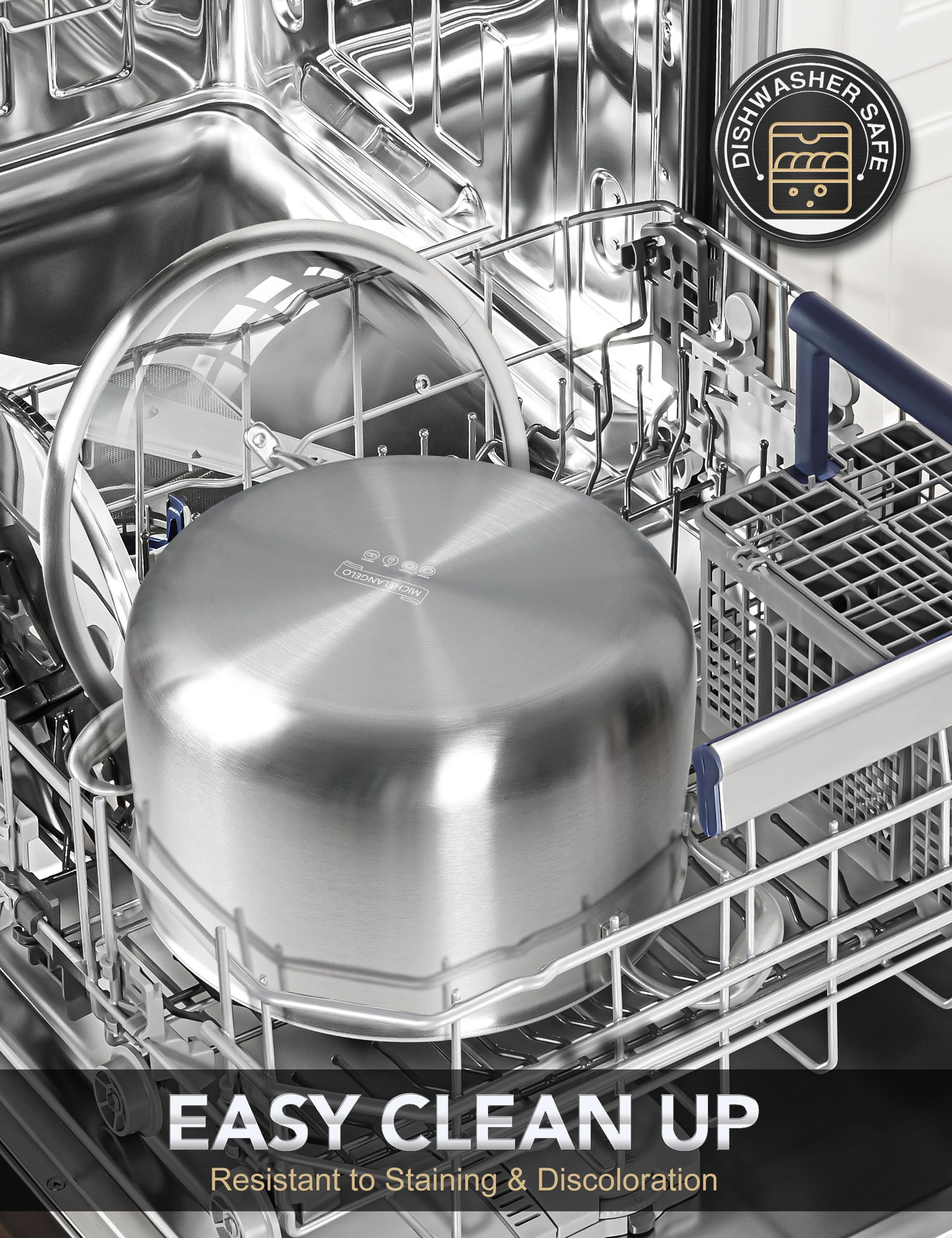 MICHELANGELO mango: diseño ergonómico para agarre cómodo.