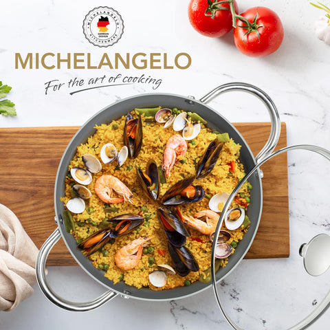 Fondo triple MICHELANGELO favorece distribución de calor y sabor uniforme.