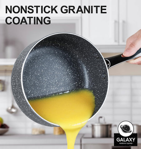 Juego MICHELANGELO de sartenas 1,5 qt, 2 qt y 3 qt para diversas recetas.