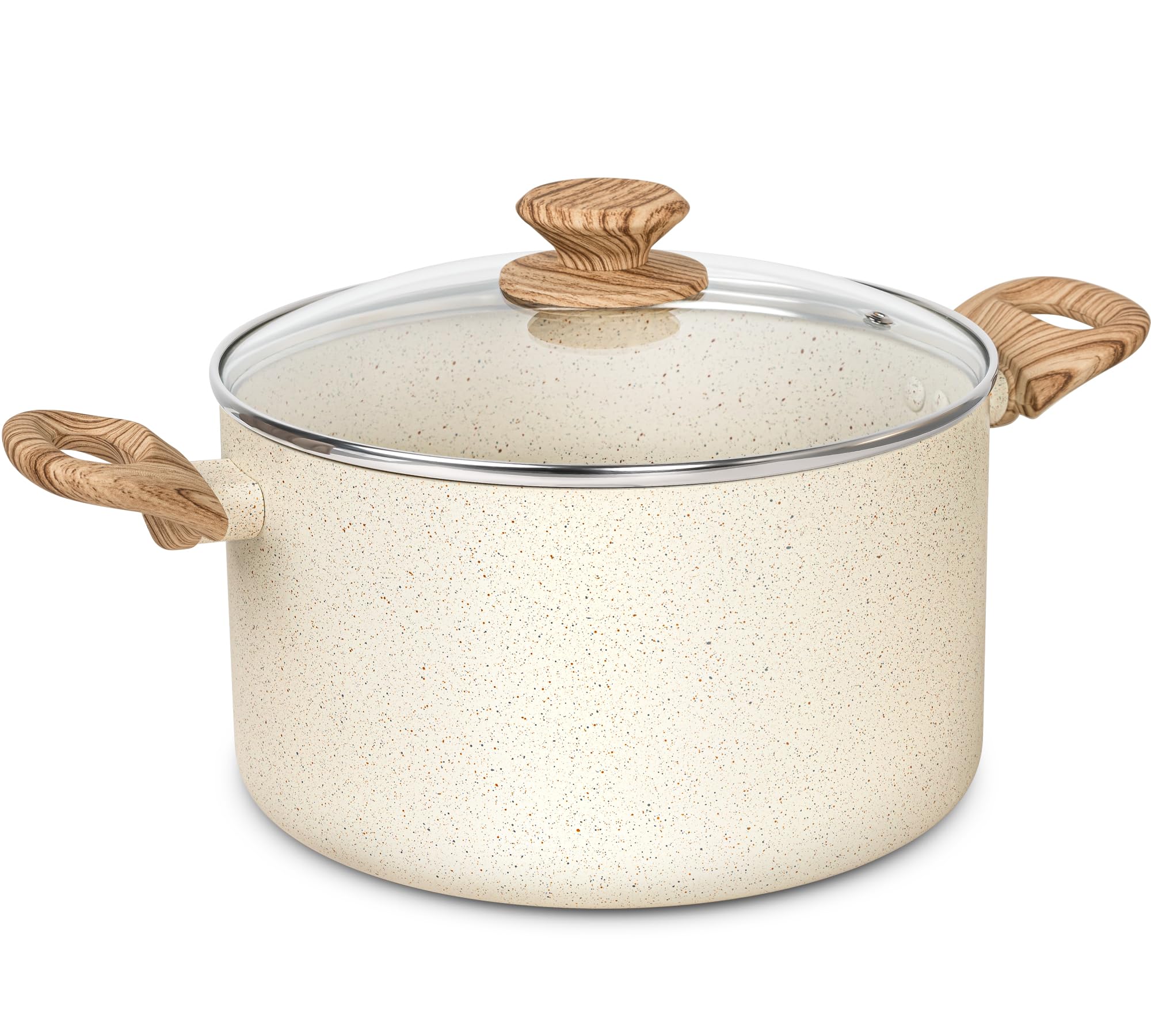 Olla MICHELANGELO de 6 cuartos con tapa para caldos sabrosos y cocción estable.