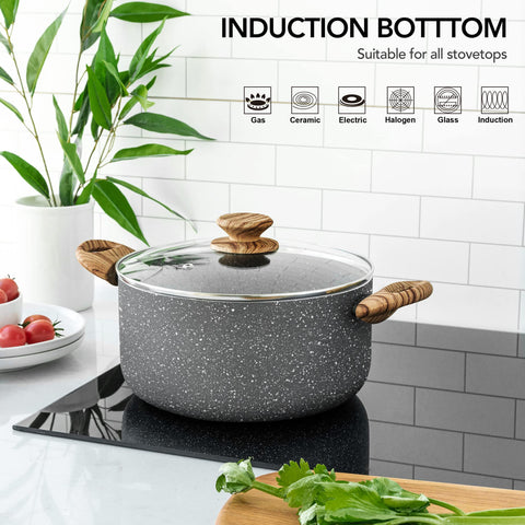 Diseño MICHELANGELO gris granito que añade estilo moderno a la cocina.