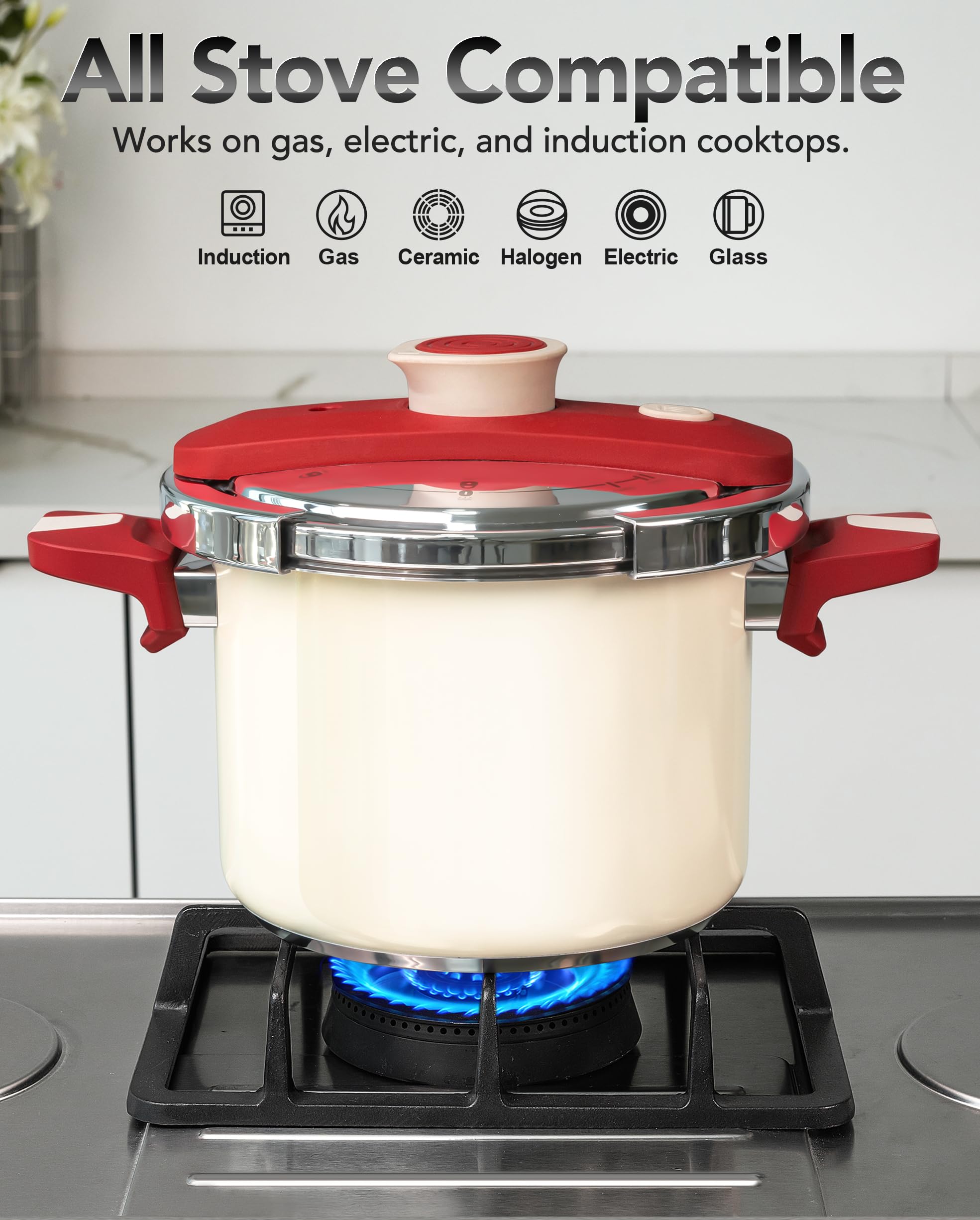 MICHELANGELO Olla 8.5qt capacidad para guisos y conservas