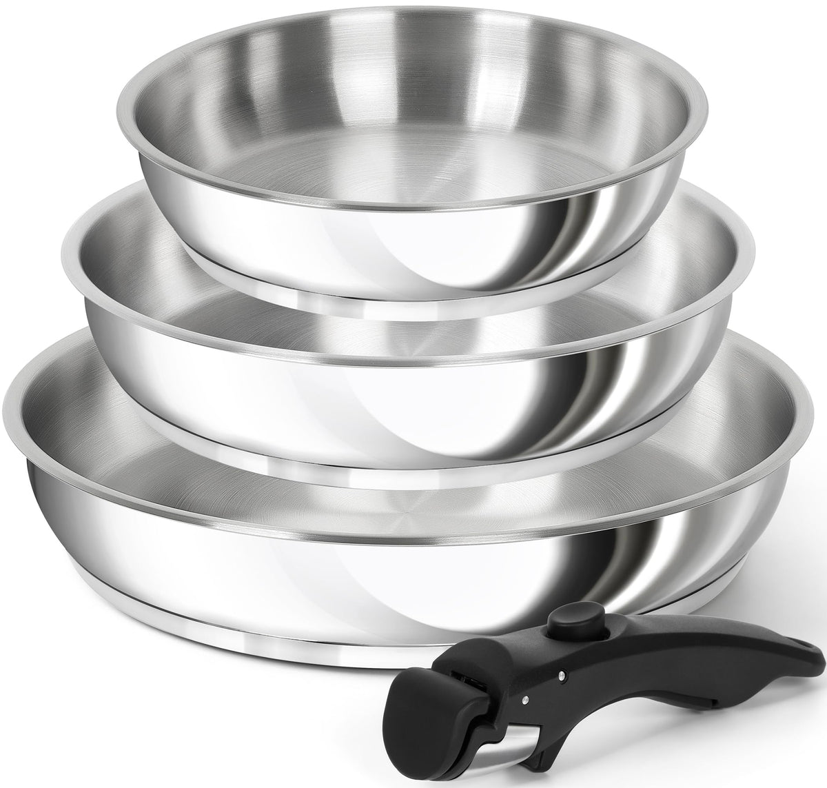 MICHELANGELO sartén 8 pulgadas con mango desmontable para porciones pequeñas.