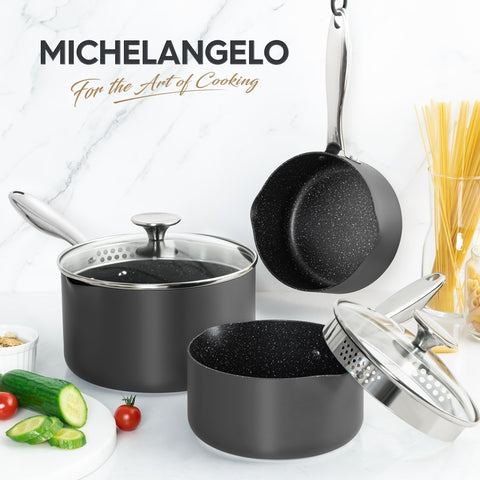 Sartén MICHELANGELO apto para horno hasta 450°F y inducción