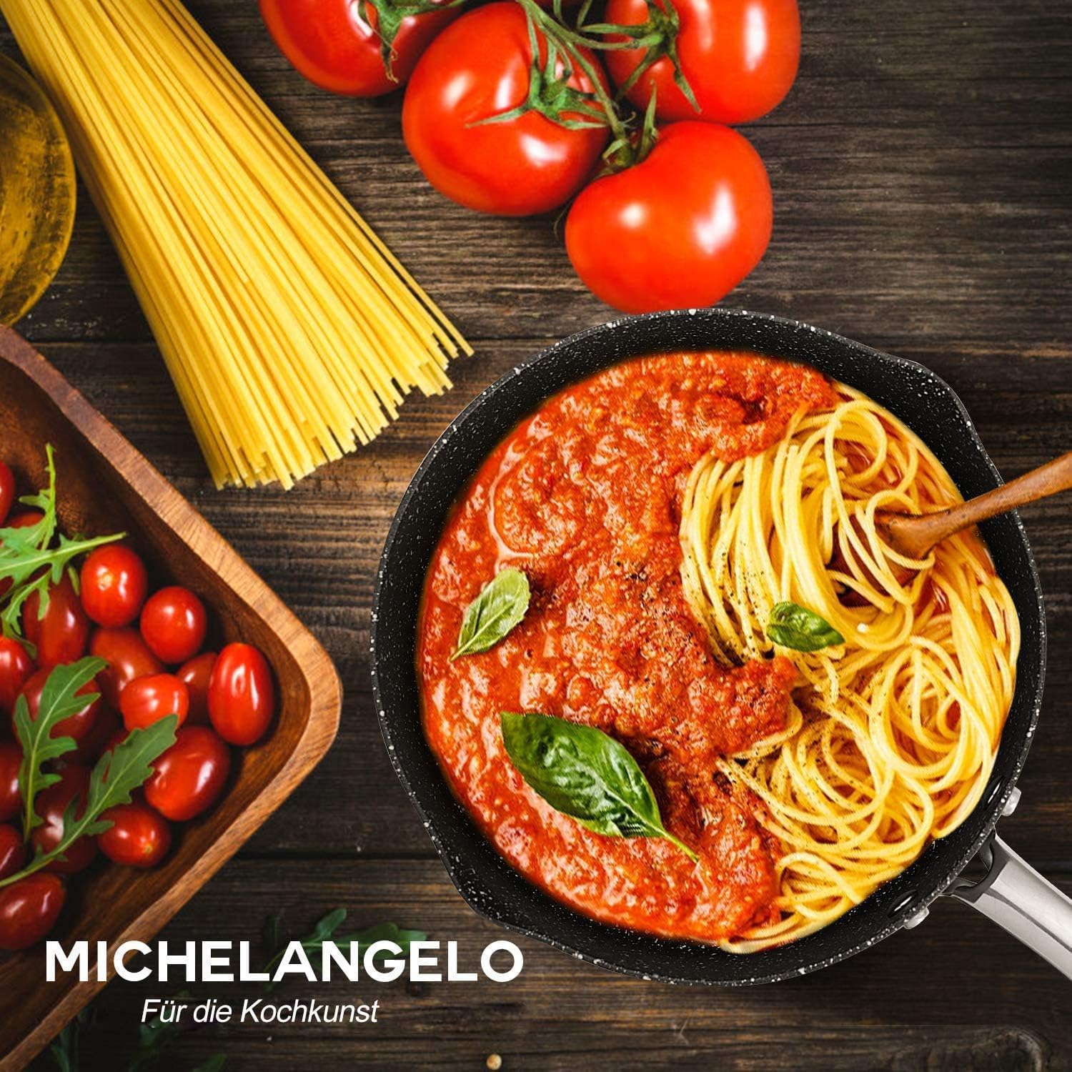 Sartén MICHELANGELO compatible con inducción para mayor versatilidad