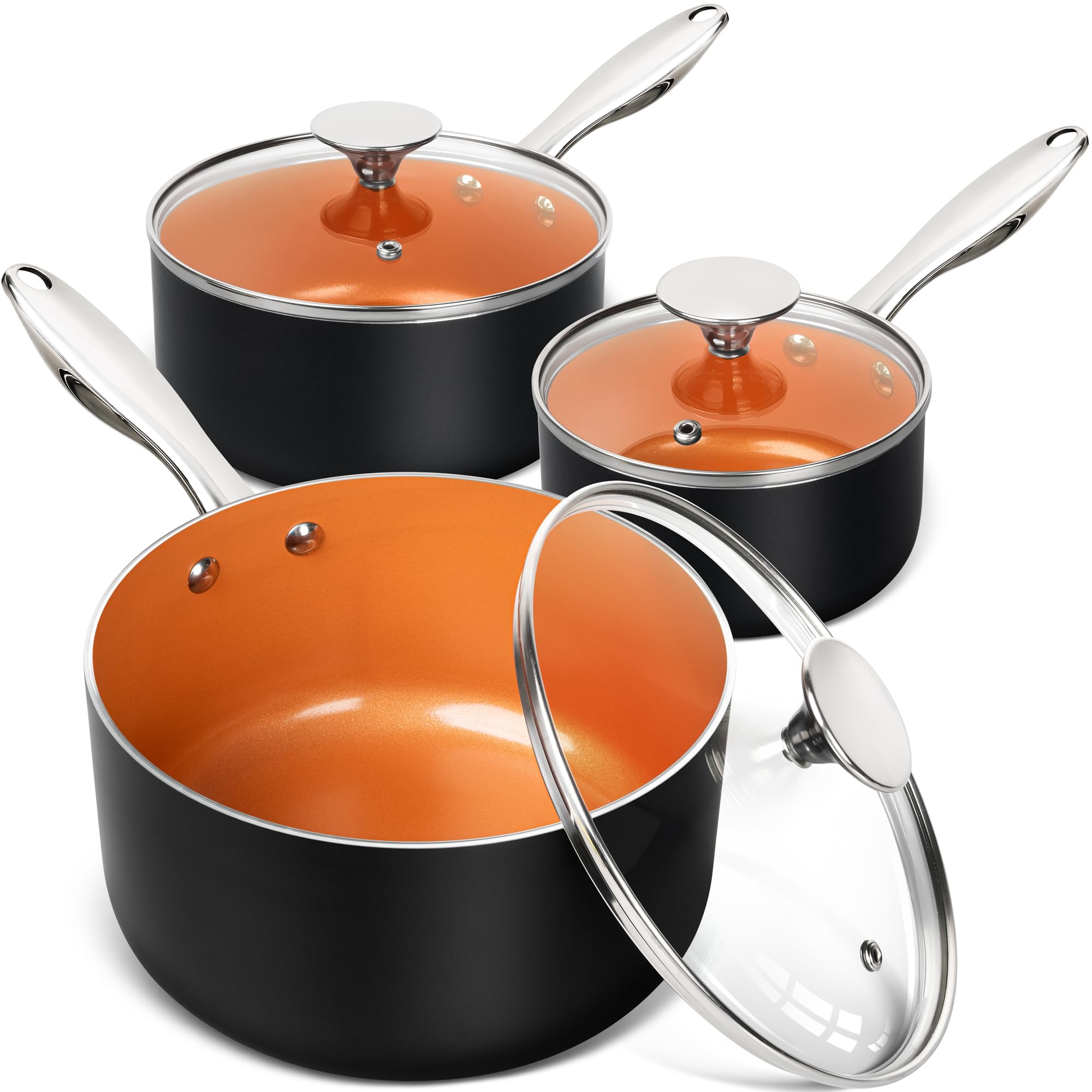 Sartén Michelangelo con interior cerámico antiadherente para saltear verduras.