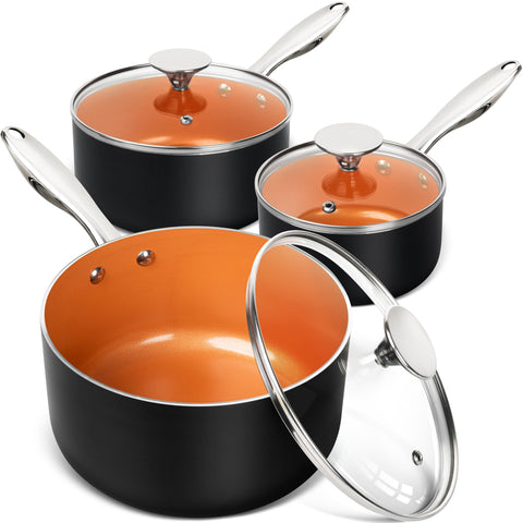 Sartén Michelangelo con interior cerámico antiadherente para saltear verduras.