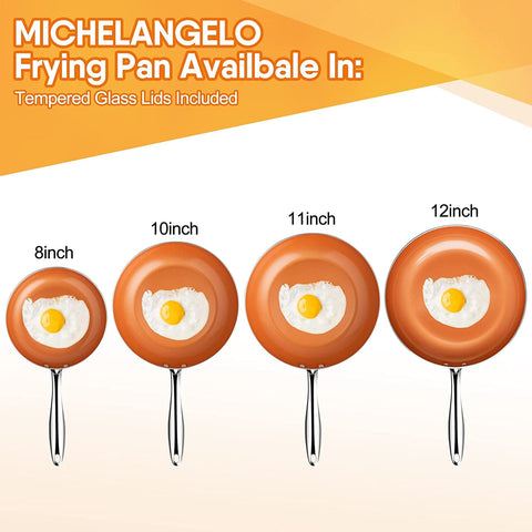 MICHELANGELO sarten ligera y ergonomica, facilita saltear verduras y desayunos.