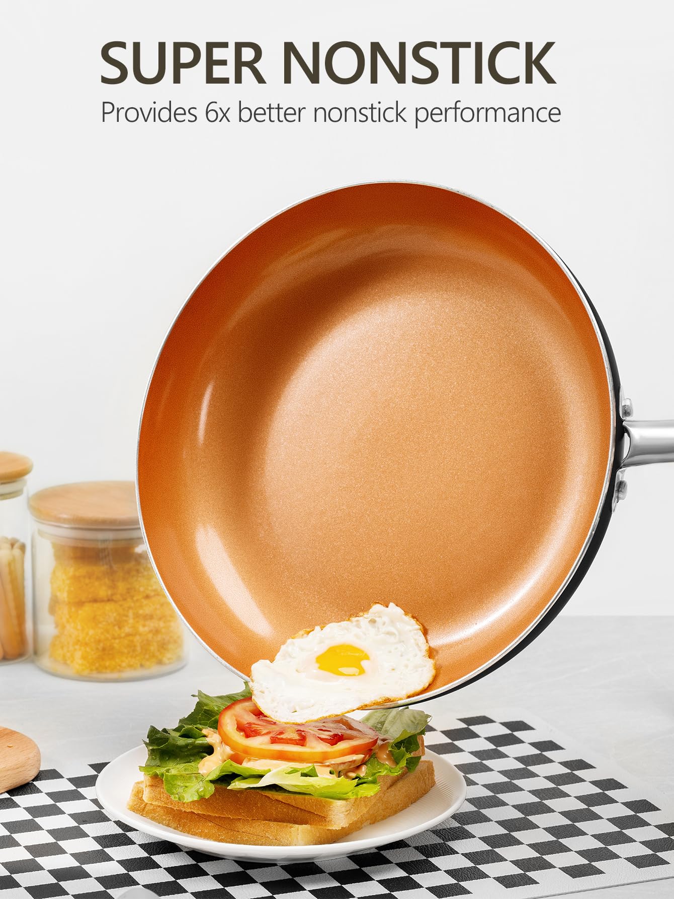 MICHELANGELO sartén grande para inducción, cocina uniforme y eficiente en cualquier cocina